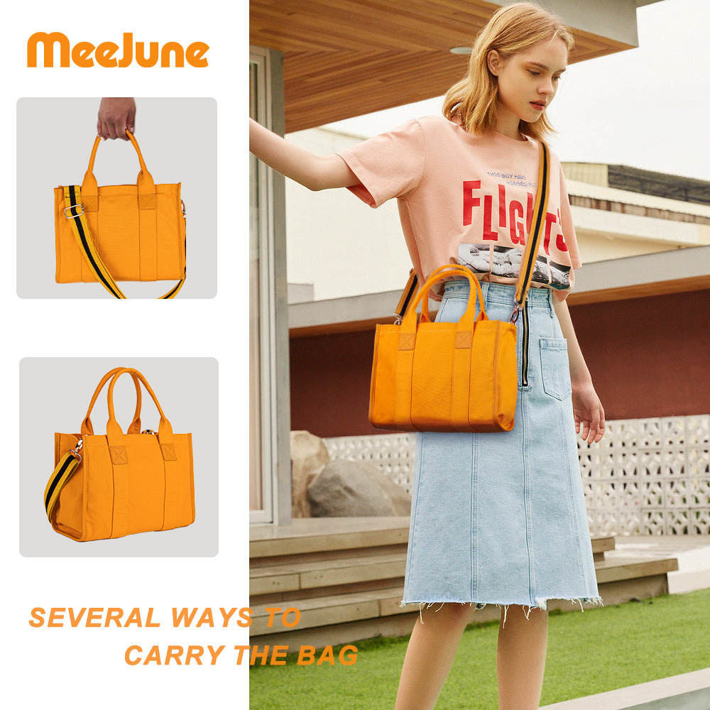 Meejune Women Canvas Tote Handbags Casual Shoulder Work Bag Crossbody