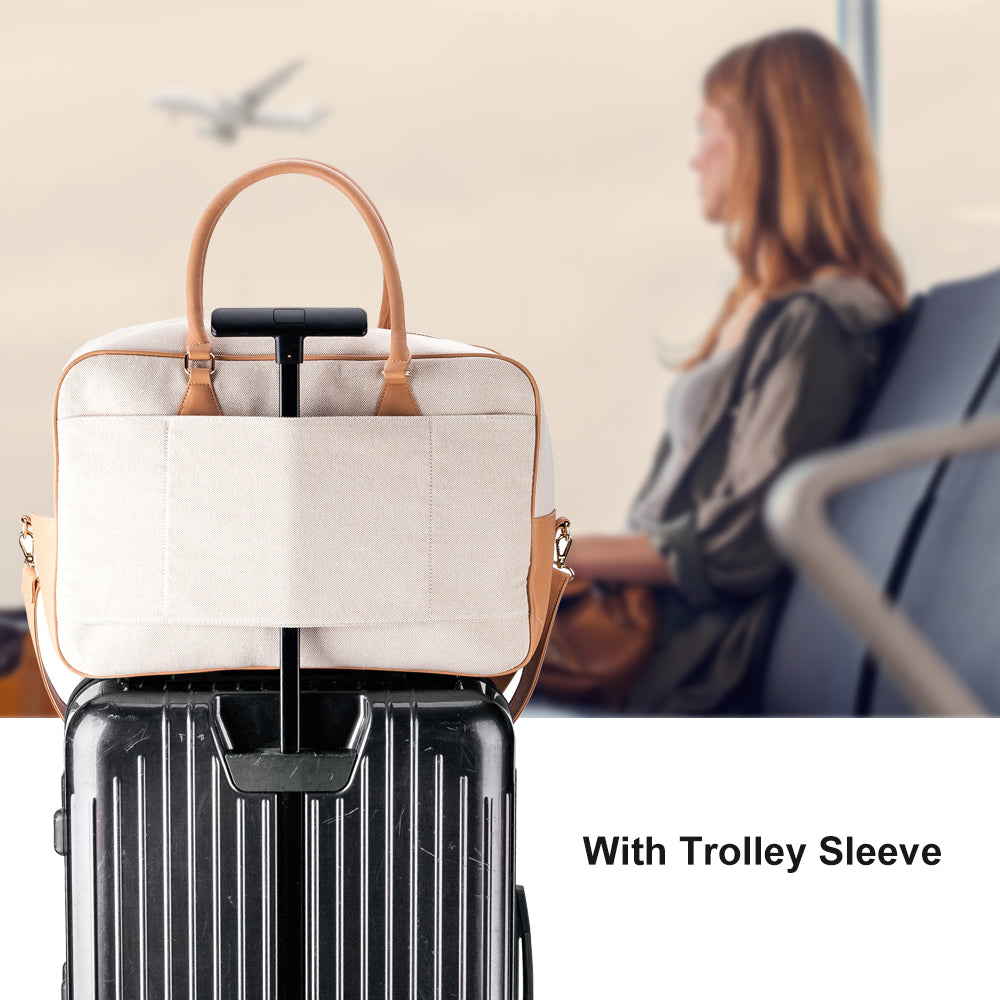 Viva Terry Ladies Women Canvas Travel Weekender Overnight Carry-on Shoulder Duffel Tote Bag