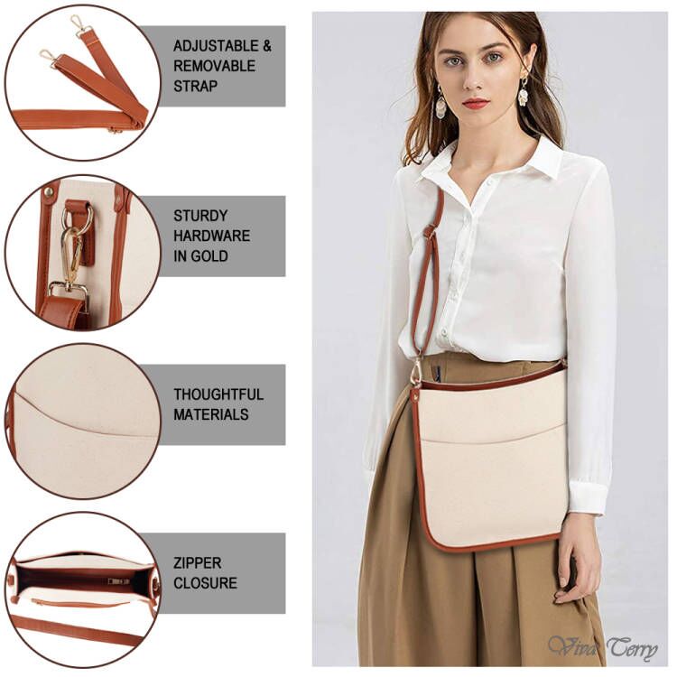 Viva Terry Vegan Leather Crossbody Fashion Shoulder Bag Purse with Adjustable Strap