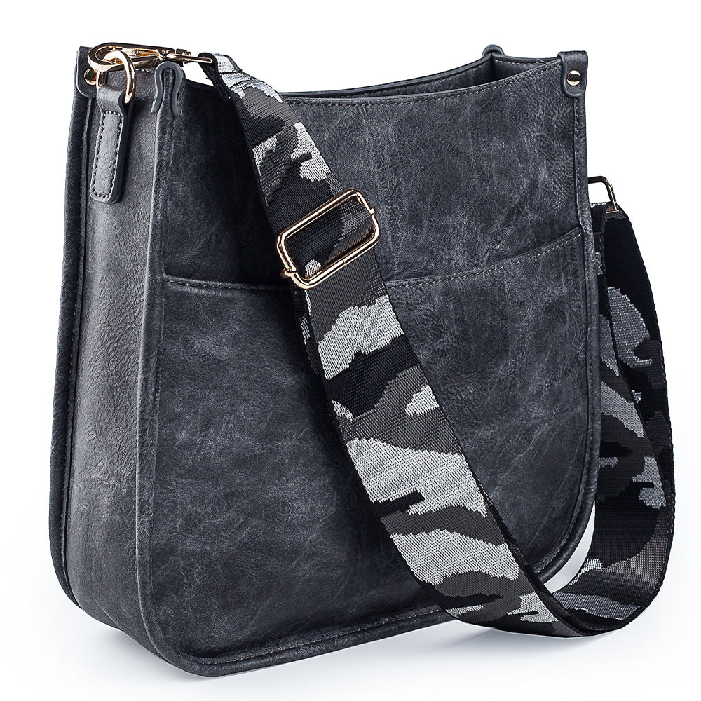 Viva Terry Vegan Leather Crossbody Fashion Shoulder Bag Purse with Adjustable Strap