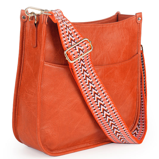 Viva Terry Vegan Leather Crossbody Fashion Shoulder Bag Purse with Adjustable Strap