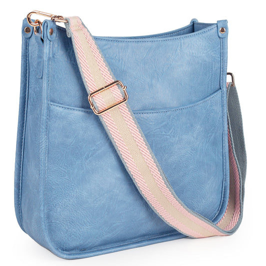 Viva Terry Vegan Leather Crossbody Fashion Shoulder Bag Purse with Adjustable Strap