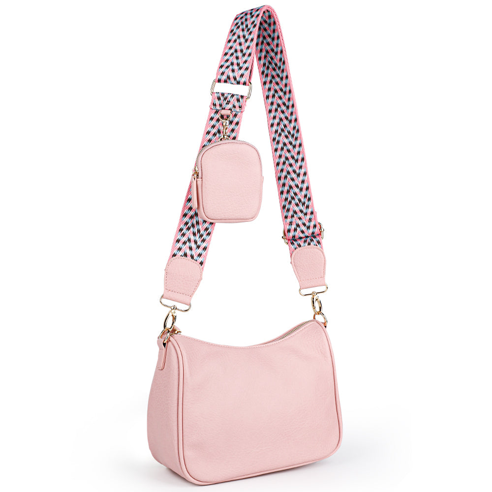 Crossbody Bags for Women with Coin Purse - Small Crossbody Bag with Adjustable Jacquard Strap