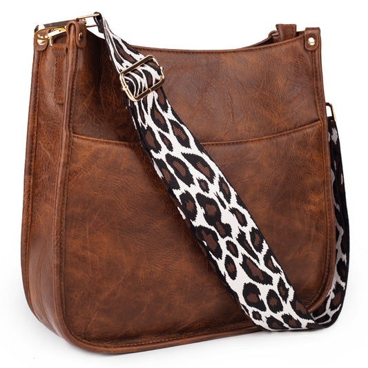 Viva Terry Vegan Leather Crossbody Fashion Shoulder Bag Purse with Adjustable Strap