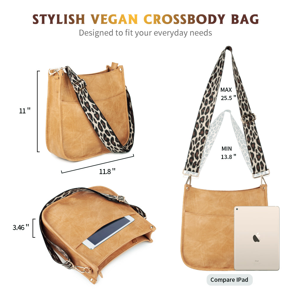 Viva Terry Vegan Leather Crossbody Bag Purse