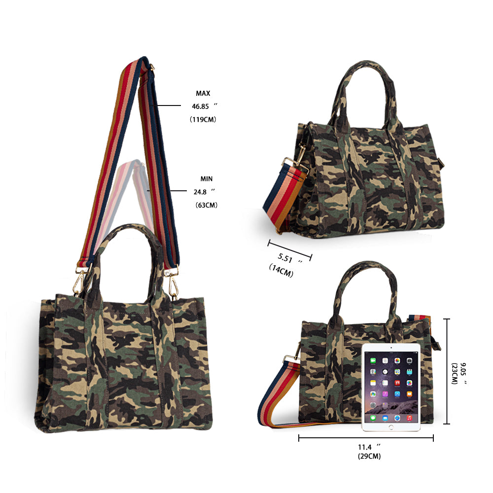 Women Canvas Tote Handbags Casual Shoulder Work Bag Crossbody