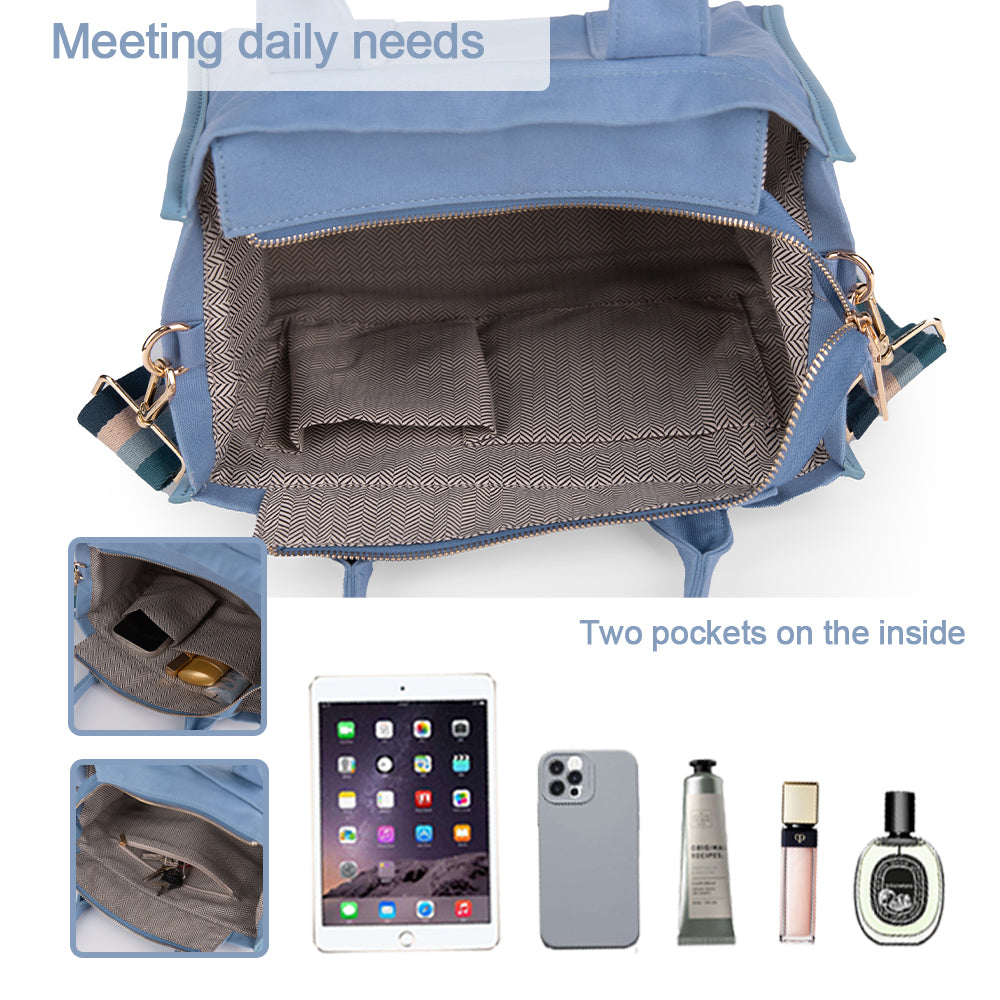 Meejune Women Canvas Tote Handbags Casual Shoulder Work Bag Crossbody