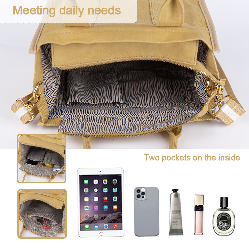 Meejune Women Canvas Tote Handbags Casual Shoulder Work Bag Crossbody
